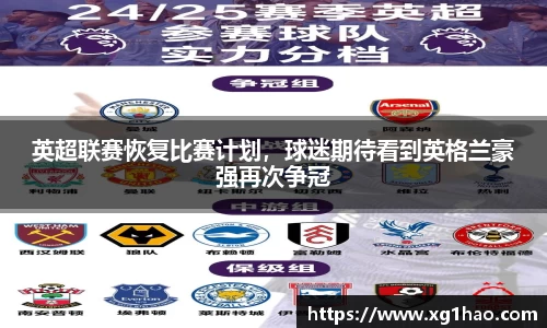 英超联赛恢复比赛计划，球迷期待看到英格兰豪强再次争冠