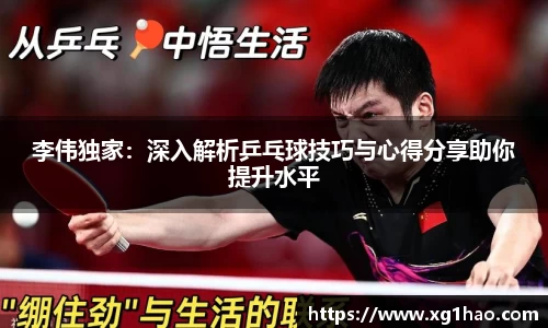 李伟独家：深入解析乒乓球技巧与心得分享助你提升水平