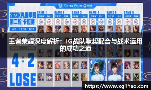 王者荣耀深度解析：IG战队默契配合与战术运用的成功之道